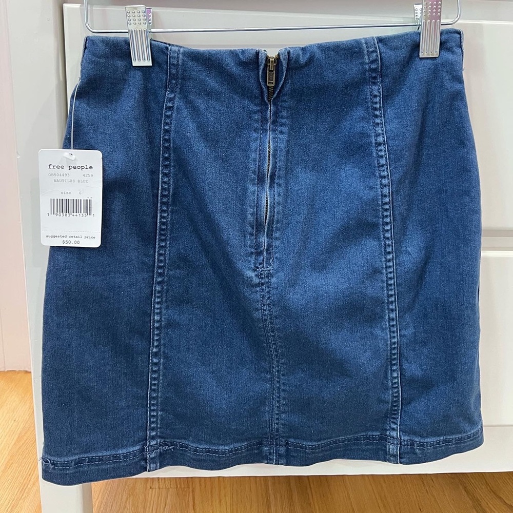 Free people denim skirt